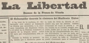 Recorte de La Libertad del 16 de febrero de 1932