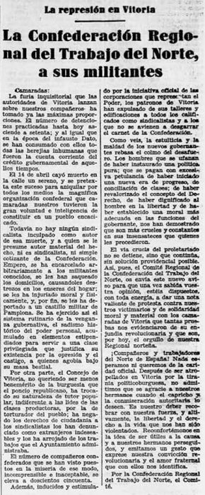 Recorte Solidaridad Obrera 5-5-1932